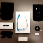 All of the contents of Google Glass package